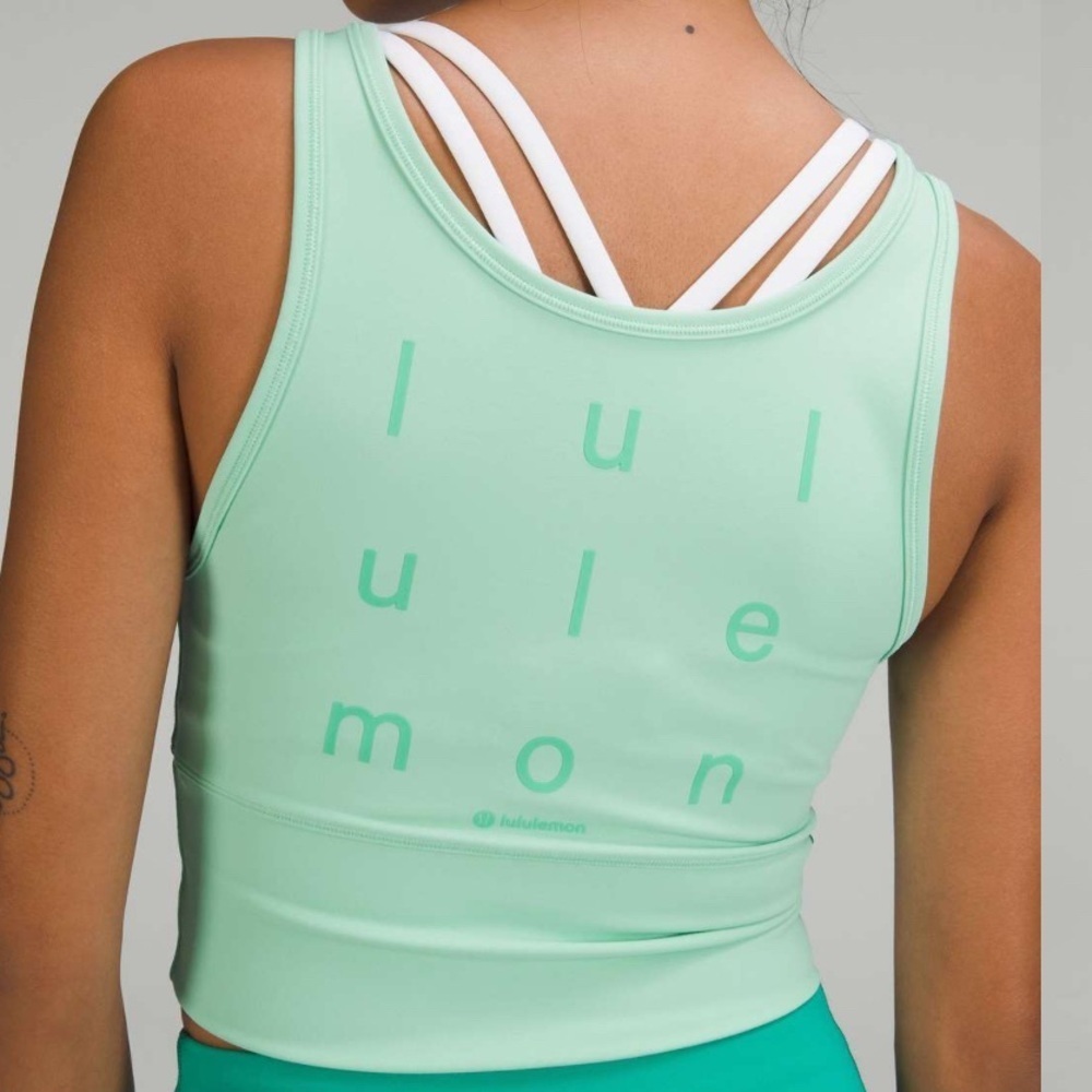 Lululemon Power Pivot Everlux Tank Top in Wild Mint Size 10 - Picture 4 of 8